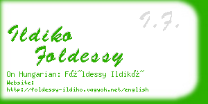 ildiko foldessy business card